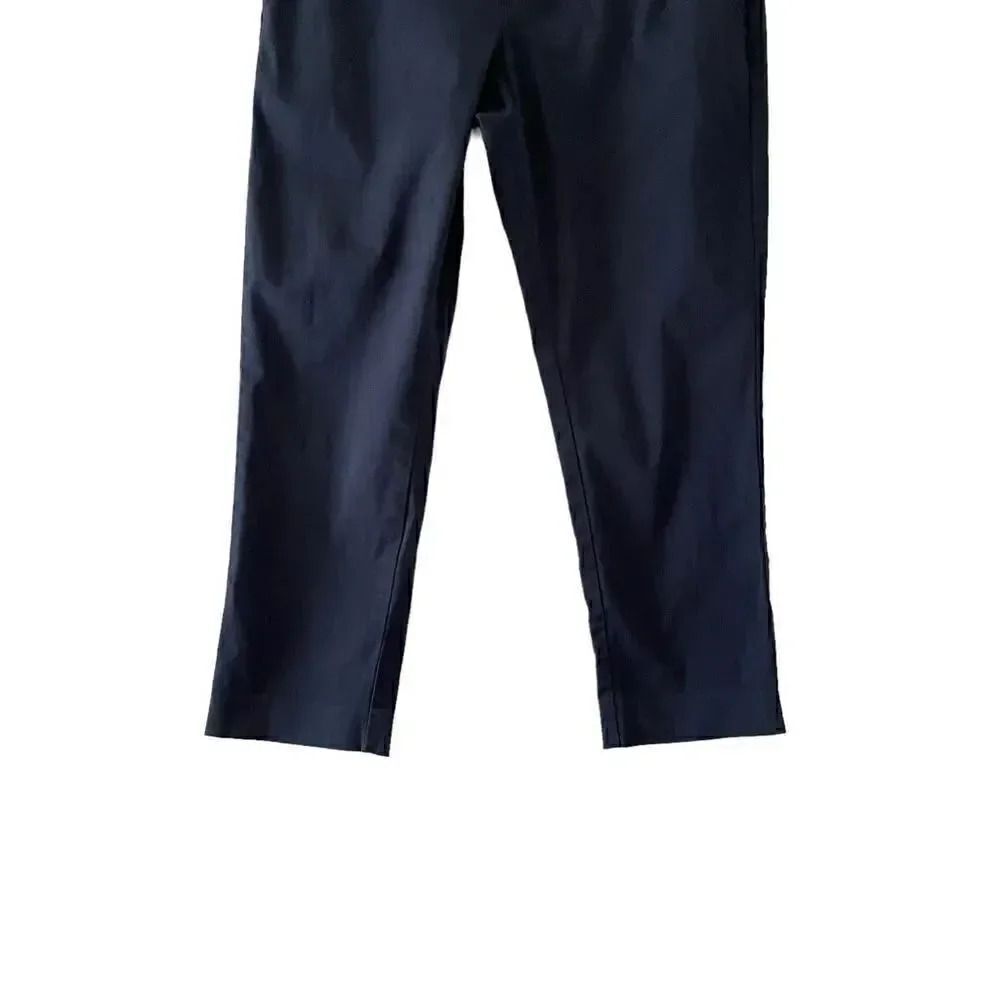 Banana Republic Black Lightweight Capri Mid-Rise Stretch Cotton SZ 2P # 1628 - Picture 3 of 11